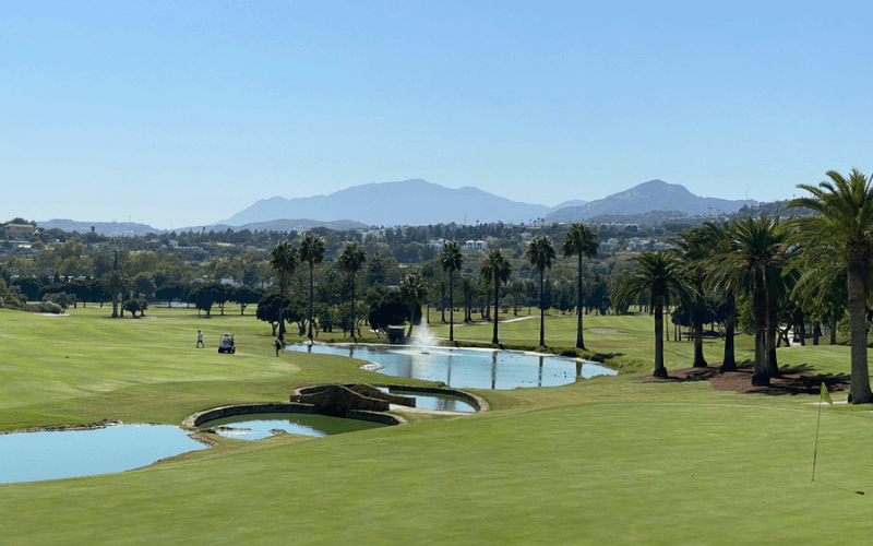 Golf course open in winter in Costa del Sol