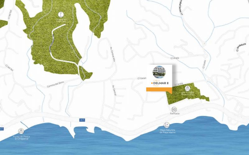 Location of new holiday apartments in Mijas Costa