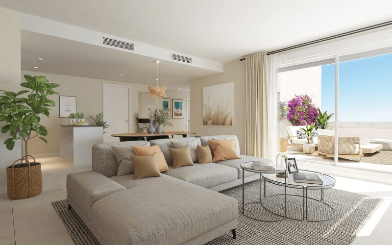 Interior of new apartments at Acqua Gardens