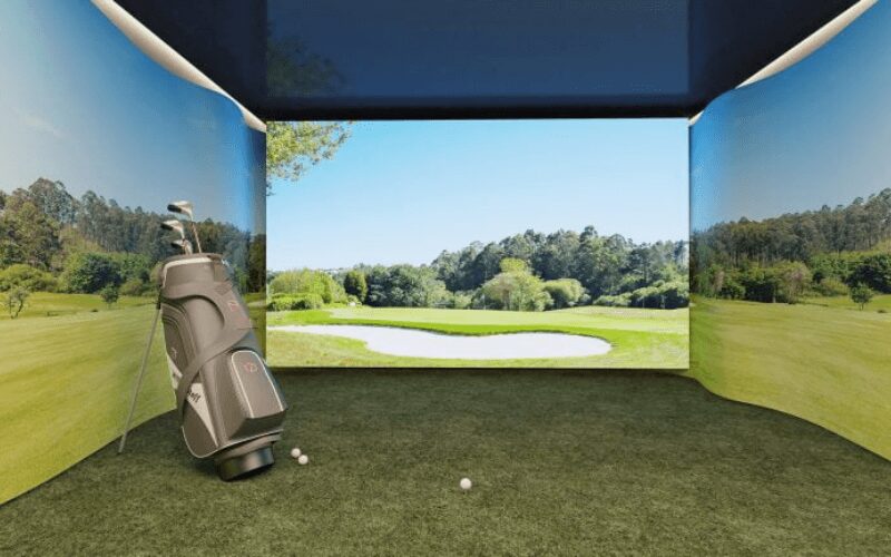 Golf simulator at Calanova Collection