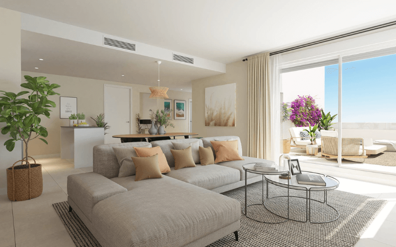 Interior of new apartments in Estepona