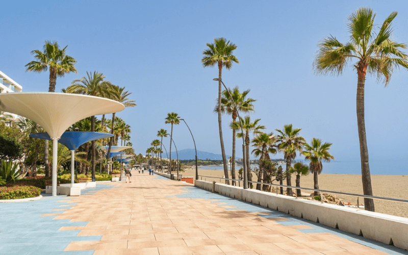 Seafront promenade in Estepona